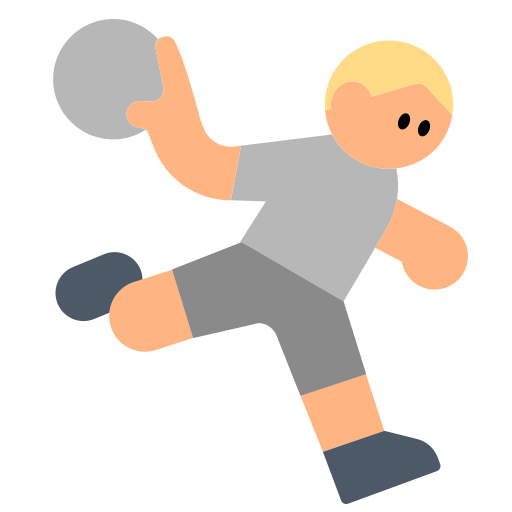 Person Playing Handball: Medium-Light Skin Tone