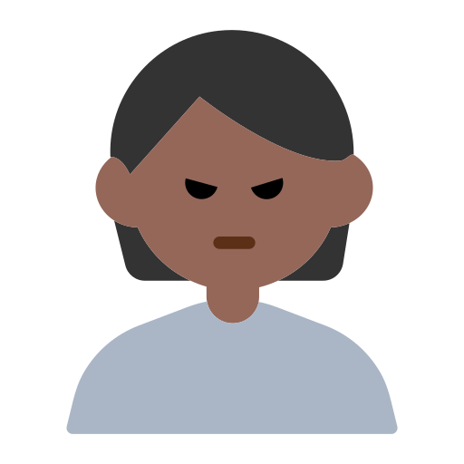 Person Pouting: Medium-Dark Skin Tone
