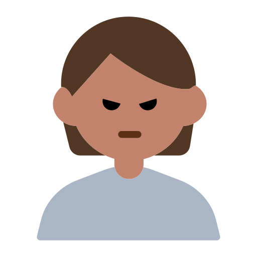 Person Pouting: Medium Skin Tone