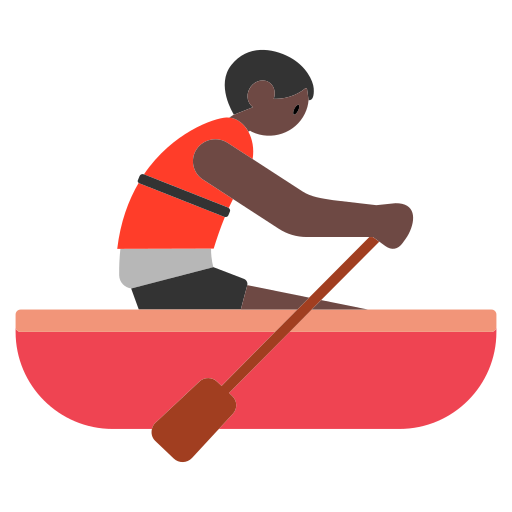 Person Rowing Boat: Dark Skin Tone