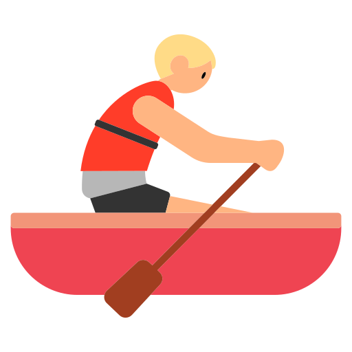Person Rowing Boat: Medium-Light Skin Tone