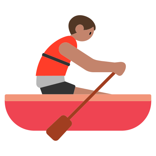 Person Rowing Boat: Medium Skin Tone