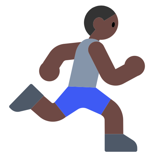 Person Running: Dark Skin Tone