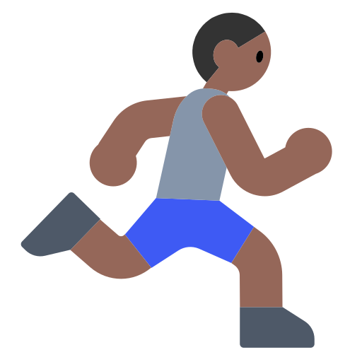 Person Running: Medium-Dark Skin Tone