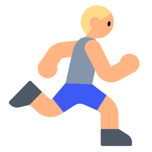 Person Running: Medium-Light Skin Tone