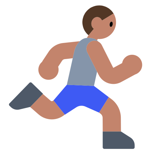 Person Running: Medium Skin Tone
