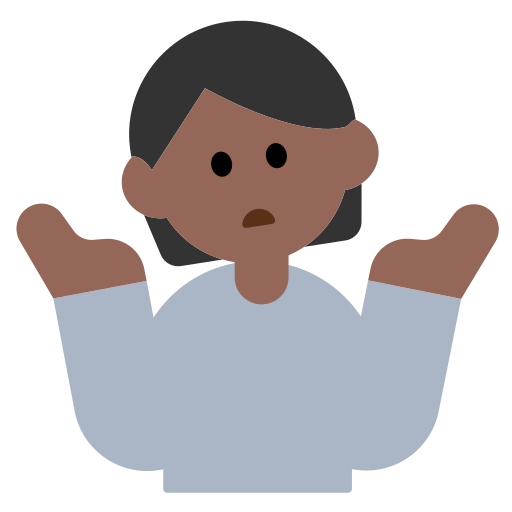 Person Shrugging: Medium-Dark Skin Tone