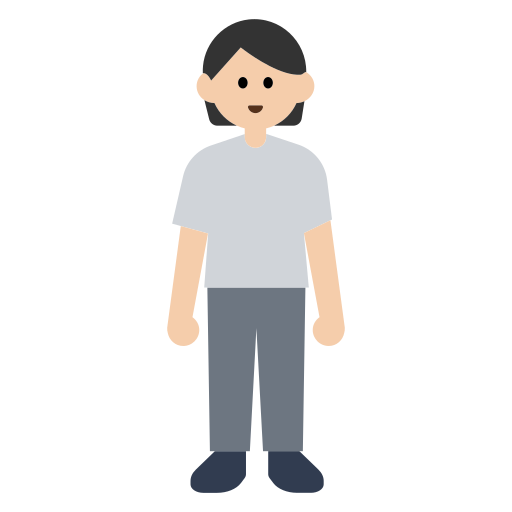 Person Standing: Light Skin Tone