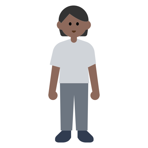 Person Standing: Medium-Dark Skin Tone
