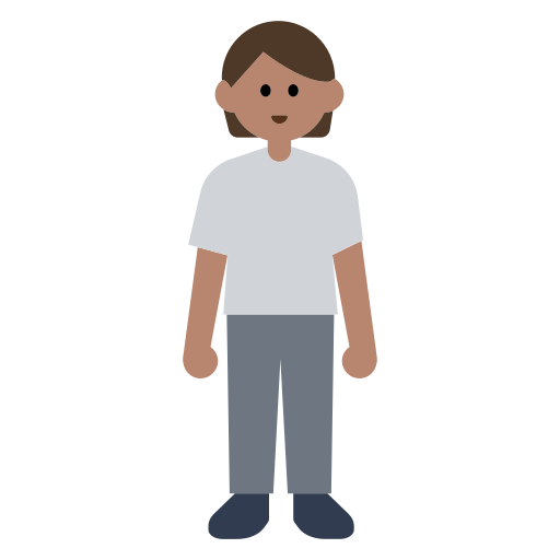 Person Standing: Medium Skin Tone