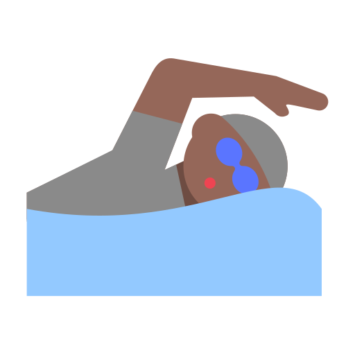 Person Swimming: Medium-Dark Skin Tone