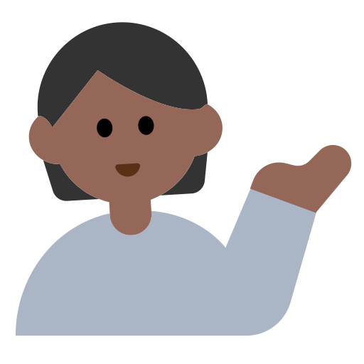Person Tipping Hand: Medium-Dark Skin Tone
