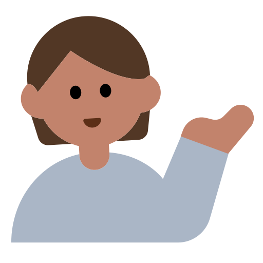 Person Tipping Hand: Medium Skin Tone