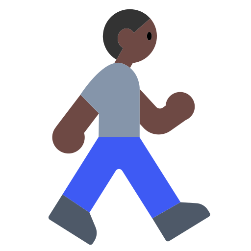 Person Walking: Dark Skin Tone