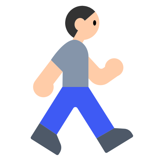 Person Walking: Light Skin Tone