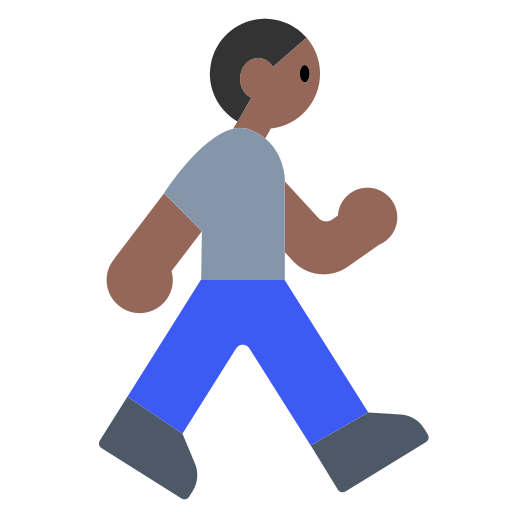 Person Walking: Medium-Dark Skin Tone