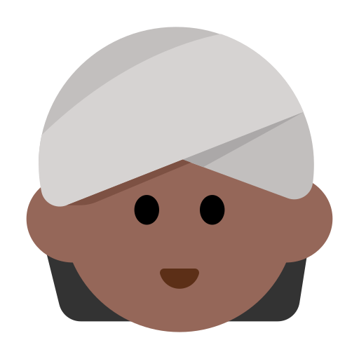 Person Wearing Turban: Medium-Dark Skin Tone