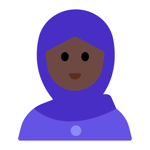 Woman with Headscarf: Dark Skin Tone