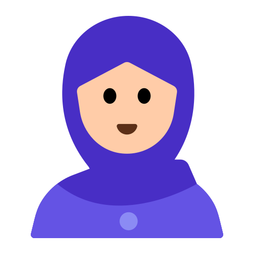 Woman with Headscarf: Light Skin Tone