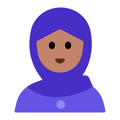 Woman with Headscarf: Medium Skin Tone