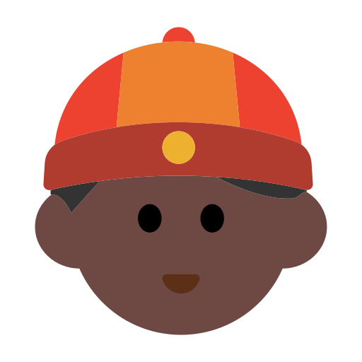Person with Skullcap: Dark Skin Tone