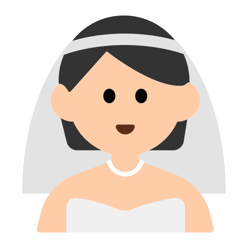 Person with Veil: Light Skin Tone