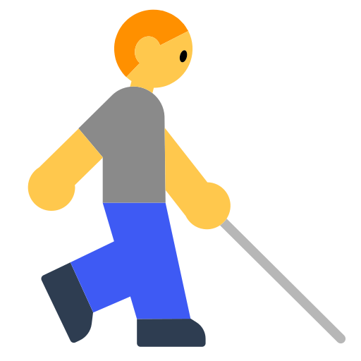 Person with White Cane