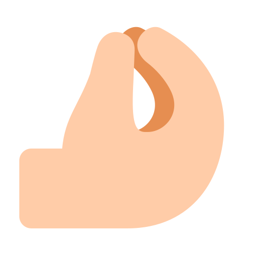 Pinched Fingers: Light Skin Tone
