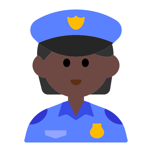 Police Officer: Dark Skin Tone