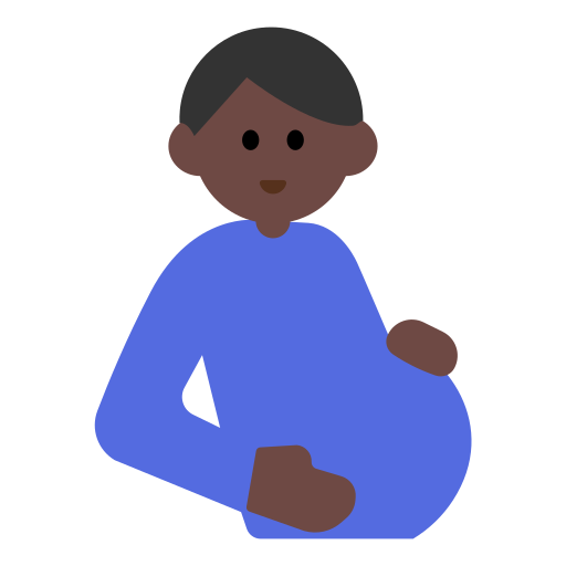 Pregnant Man: Dark Skin Tone
