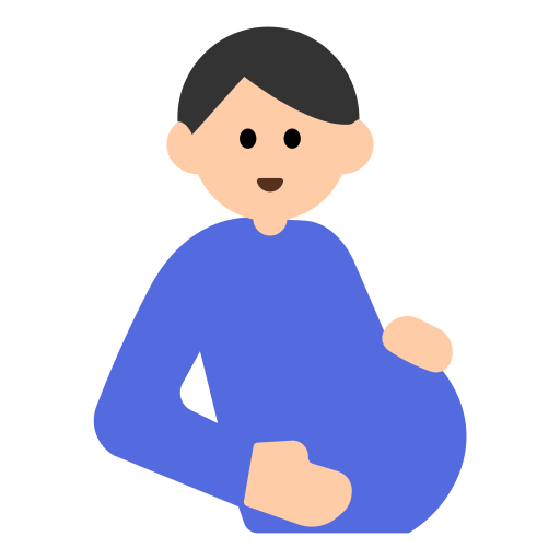 Pregnant Man: Light Skin Tone