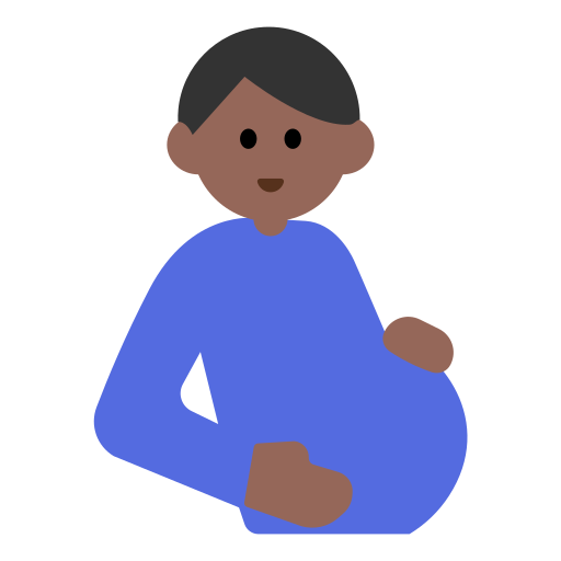 Pregnant Man: Medium-Dark Skin Tone