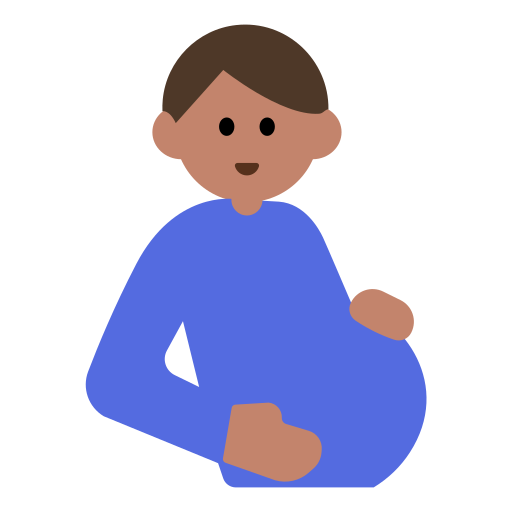 Pregnant Man: Medium Skin Tone