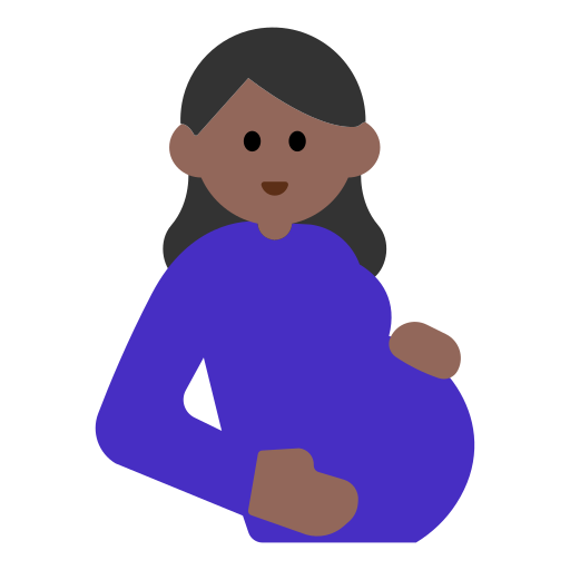 Pregnant Woman: Medium-Dark Skin Tone
