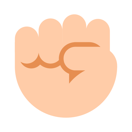 Raised Fist: Light Skin Tone