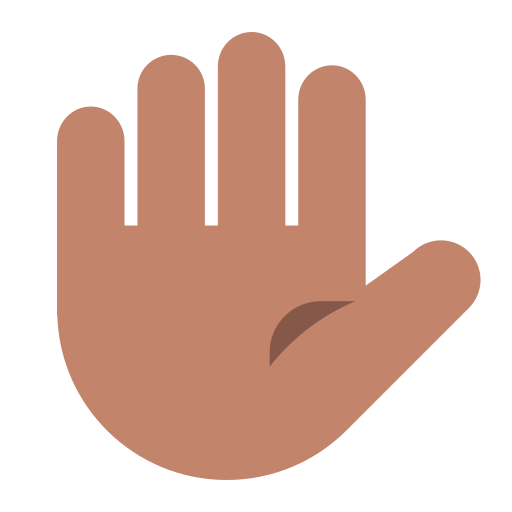 Raised Hand: Medium Skin Tone