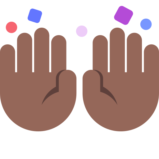 Raising Hands: Medium-Dark Skin Tone