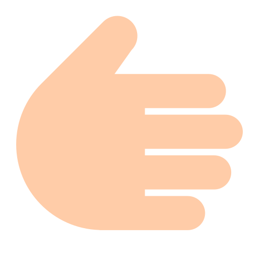 Rightwards Hand: Light Skin Tone