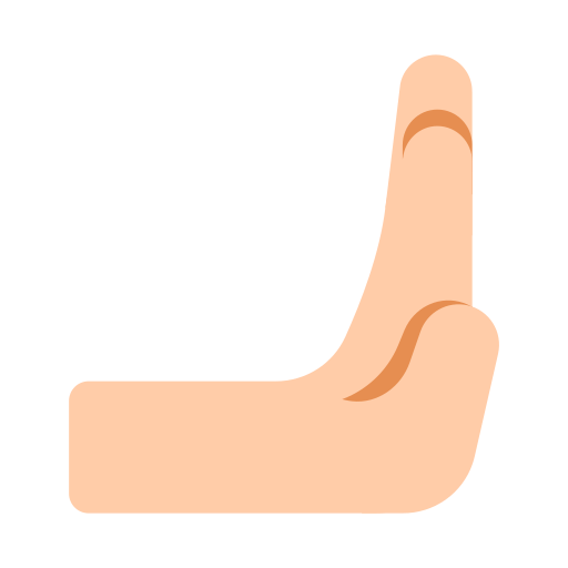 Rightwards Pushing Hand: Light Skin Tone