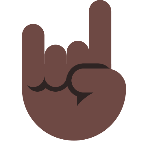 Sign of the Horns: Dark Skin Tone