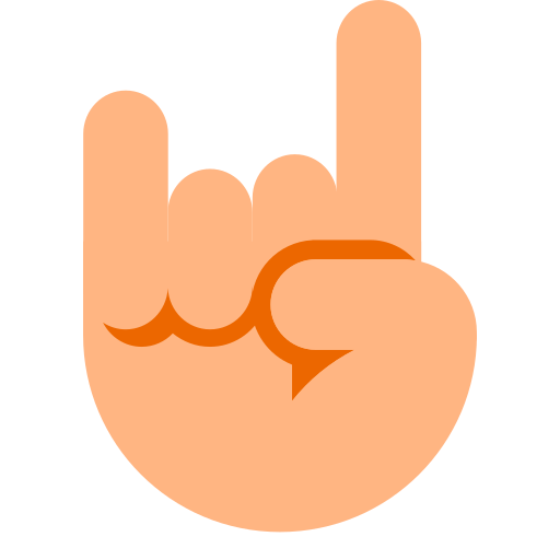 Sign of the Horns: Medium-Light Skin Tone