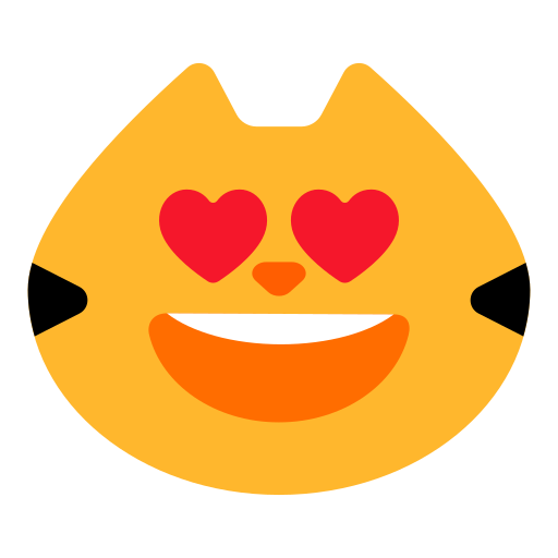 Smiling Cat with Heart-Eyes