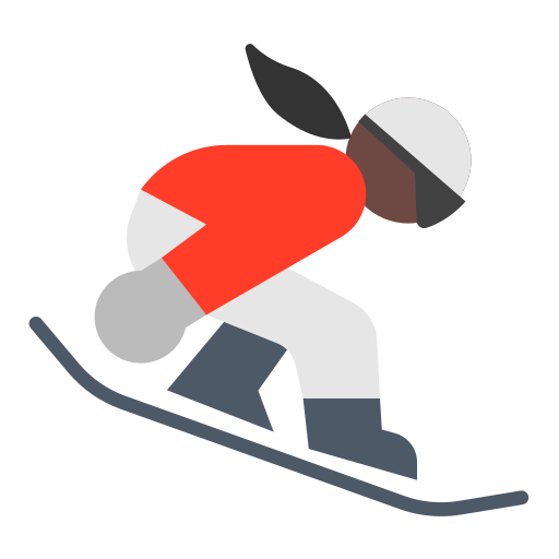 Snowboarder: Dark Skin Tone