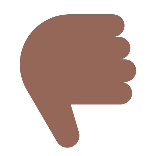 Thumbs Down: Medium-Dark Skin Tone