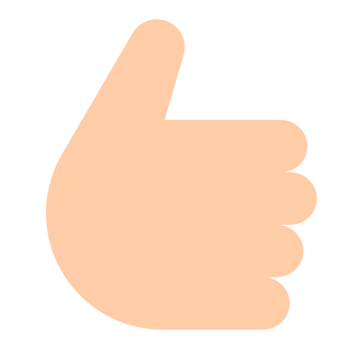 Thumbs Up: Light Skin Tone