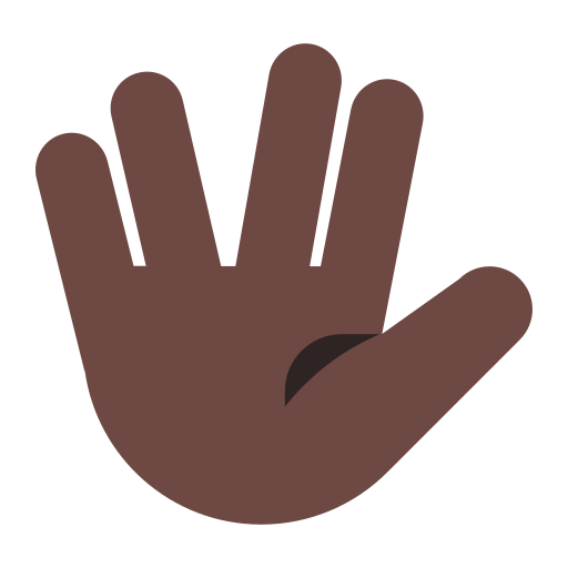 Vulcan Salute: Dark Skin Tone