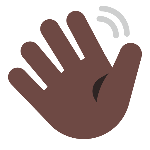 Waving Hand: Dark Skin Tone
