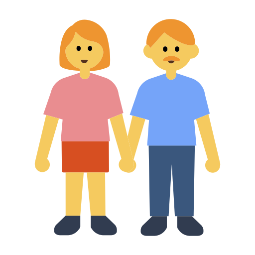 Woman and Man Holding Hands