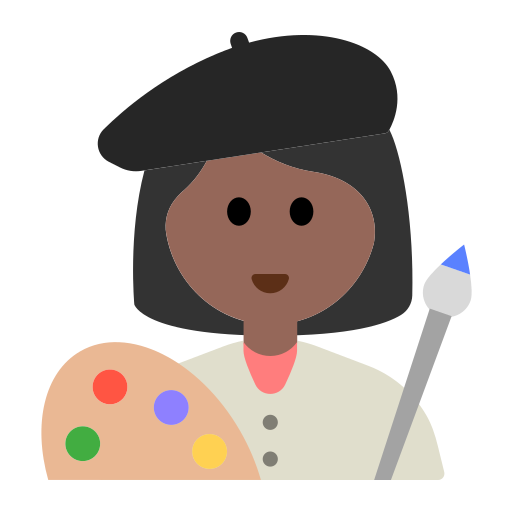 Woman Artist: Medium-Dark Skin Tone
