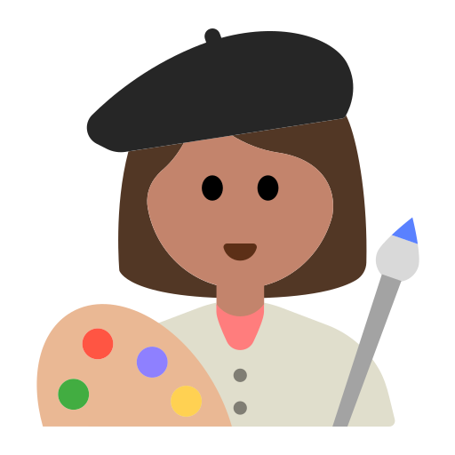 Woman Artist: Medium Skin Tone